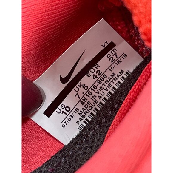 Nike Odyssey React 2 Flyknit Running Shoes AH1016-800 Ember Glow Red Size 10 - Picture 7 of 10